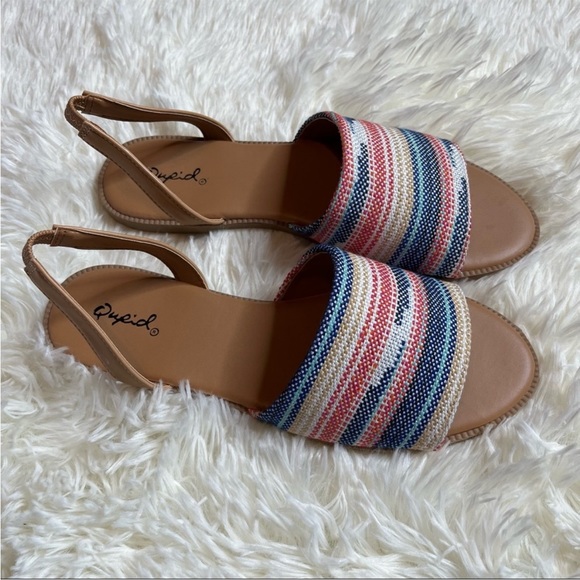 Qupid Desmond Slingback Sandal Blue Pink Size 6, 6.5, 7, 7.5, 8, 8.5, 9 - Picture 6 of 8